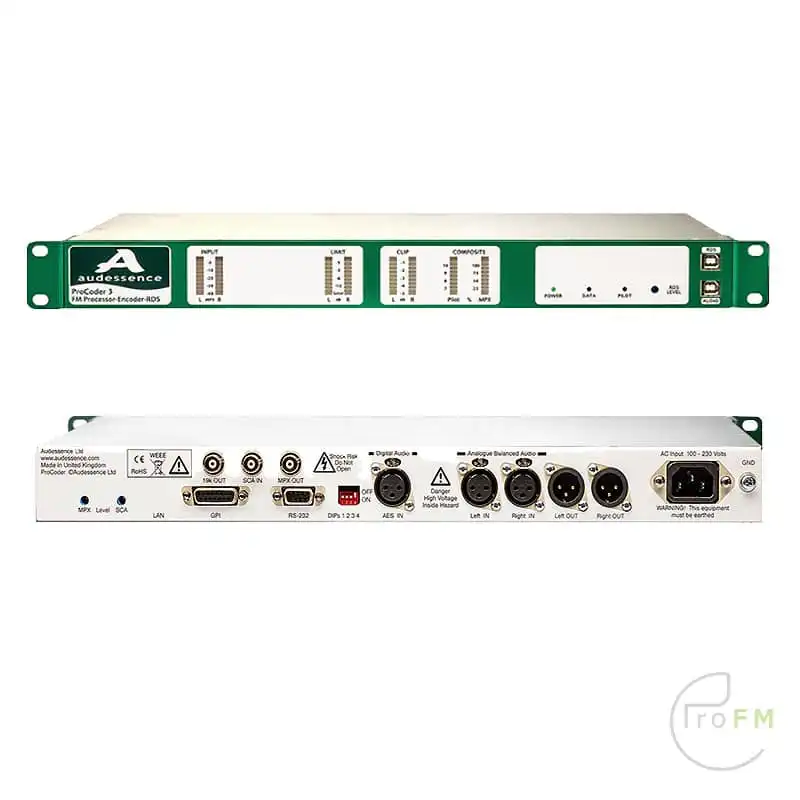 ProFM Broadcast - Audessence Procoder 3 FM Audio Processor-Encoder
