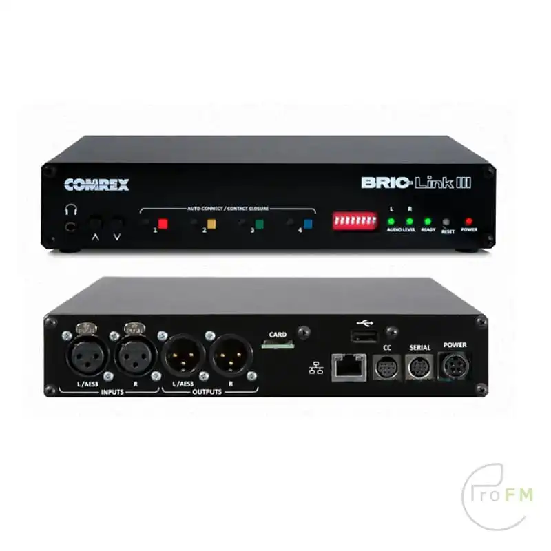 ProFM Broadcast - Comrex BRIC-Link III Stereo BRIC IP Codec