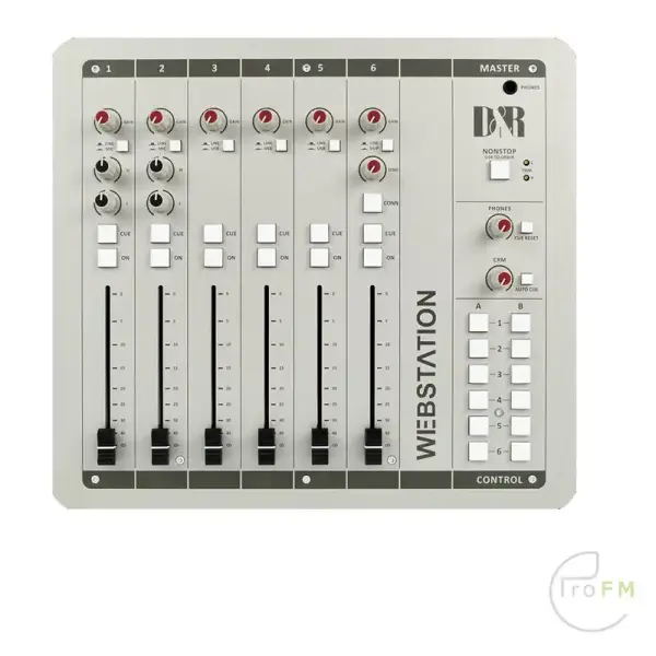 Pro FM Broadcast - D&R Webstation 6-kanaals omroepmixer
