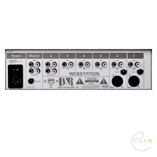 Pro FM Broadcast - D&R Webstation 6-kanaals omroepmixer.