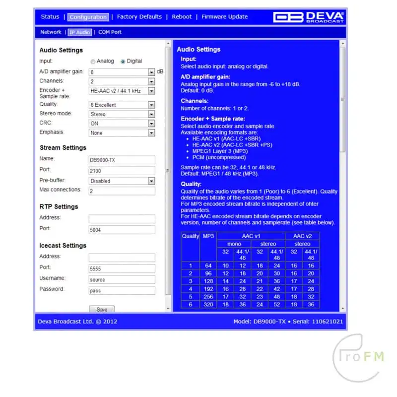 Deva DB90-software
