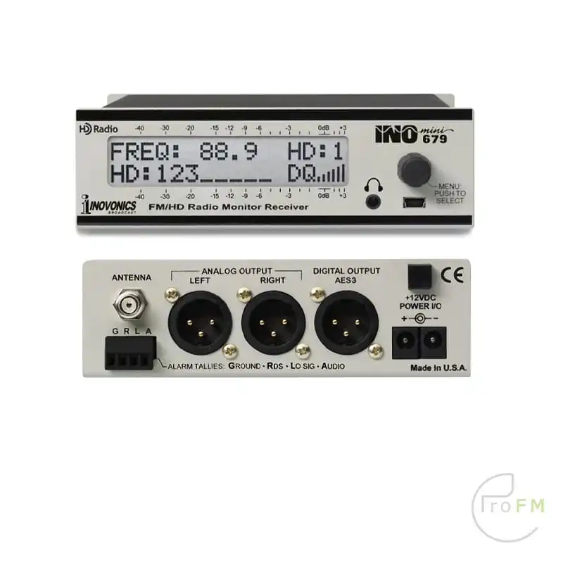 Pro FM-uitzending - Inovonics 679 INOmini FM-HD ontvanger