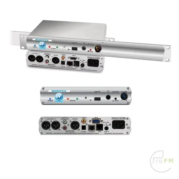 ProFM Broadcast - Sonifex PS-PLAY IP naar audio streaming decoder