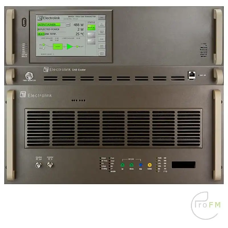 Pro FM Broadcast - Electrolink 3B0K5A 500 Watt DAB + Zender