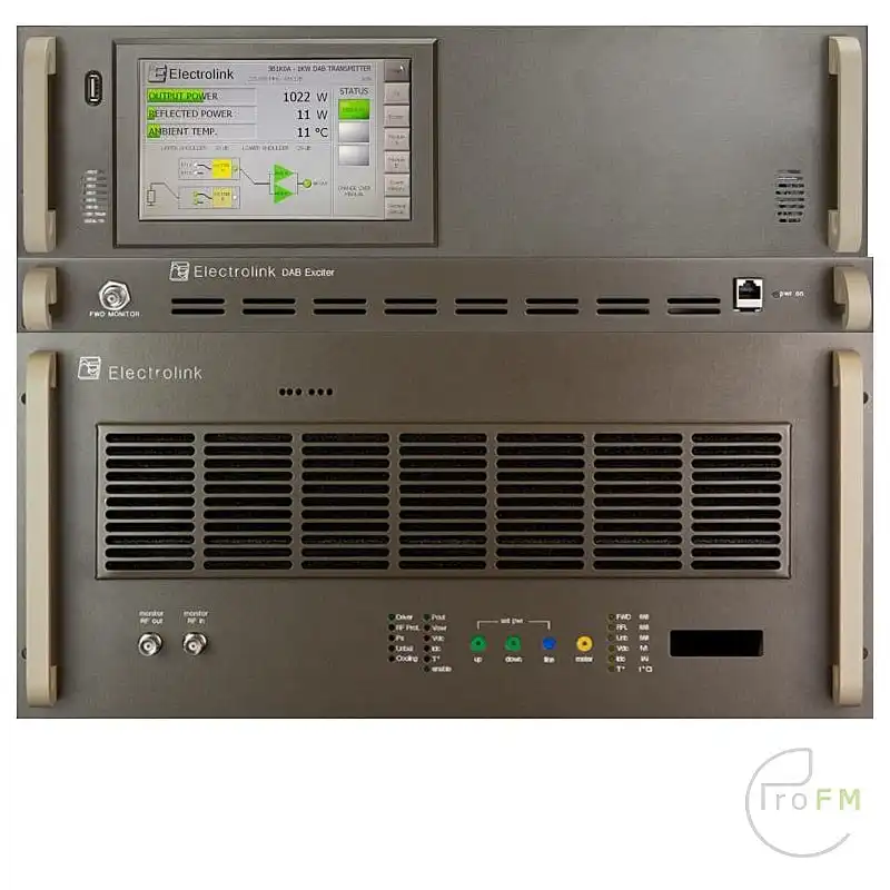 Pro FM Broadcast - Electrolink 3B1K0A 1000 Watt DAB + Zender