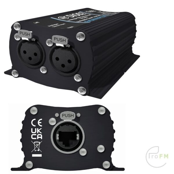 Pro FM-uitzending - Sonifex AAVN-DIO02 Dante® naar analoge XLR-stereo-ingang