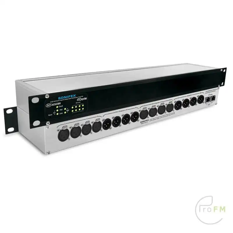 Pro FM Broadcast - Sonifex AVN-AESIO8R 8 AES3-ingang 8 AES3-uitgang Dual Dante®-interface PoE
