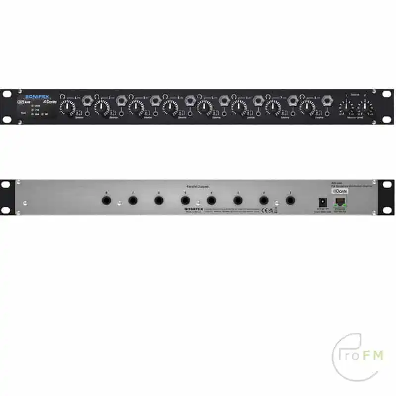 Pro FM Broadcast - Sonifex AVN-AH8 8 stereo analoge hoofdtelefoonuitgangen Dante Interface