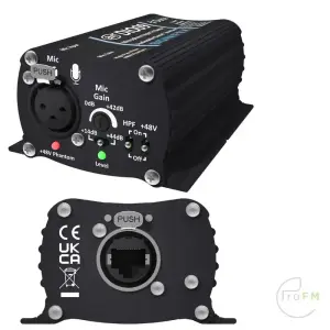 Pro FM-uitzending - Sonifex AVN-DIO09 Microfooningang naar Dante®