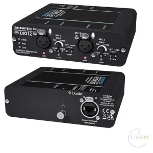 Pro FM-uitzending - Sonifex AVN-DIO23 Dubbele microfooningang naar Dante®