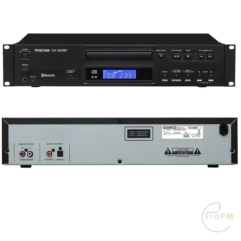 Pro-FM-Broadcast-Tascam-CD-200BT-CD-speler.