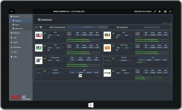 Pro FM Broadcast - AVT MAGIC DABMUX Go RM Ensemble Multiplexer Tablet