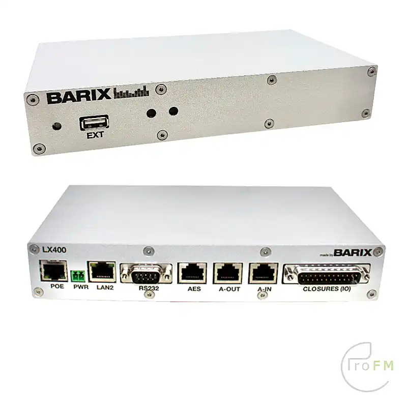 Pro FM Broadcast - Barix LX400 Flexa Audio over IP Codec