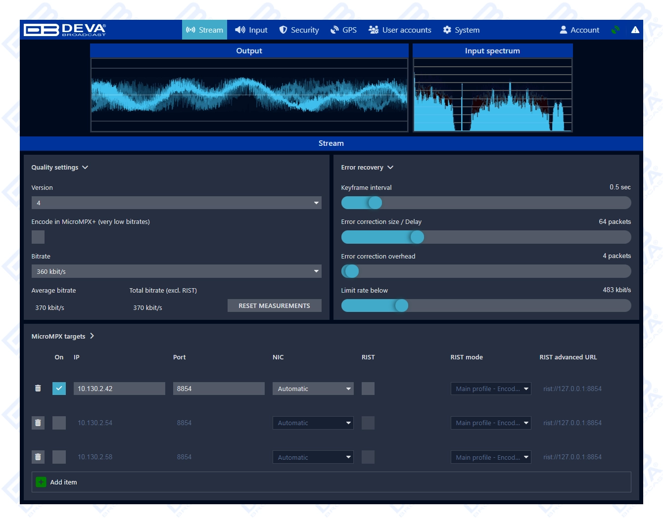 Deva Broadcast DB94-TX Compact MPX over IP Encoder software 1