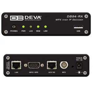 Deva broadcast DB-94 MPX over IP decoder Micrompx