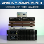 April is MicroMPX Month at ProFM Broadcast. April is MicroMPX Month at ProFM Broadcast.
